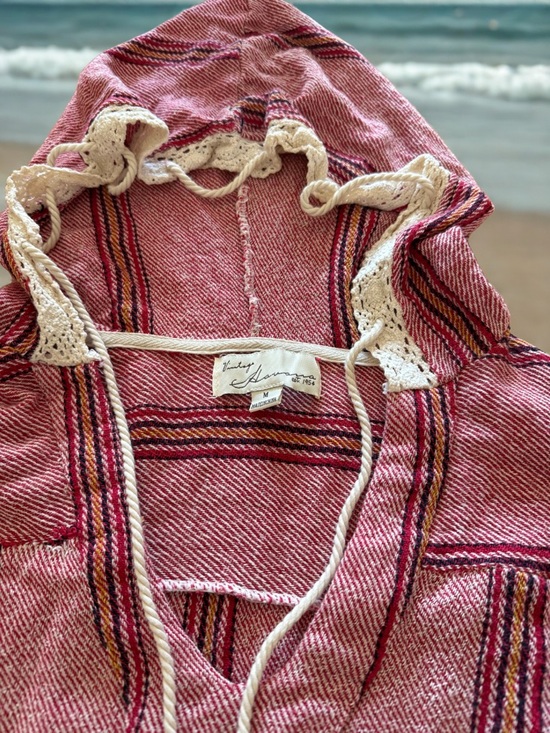 Vintage Havana Tops - Vintage Havana Pink Striped Baja Hoodie